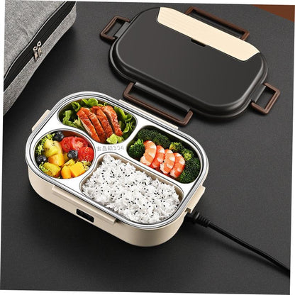 Portable Electric Heating Lunch Box with Multiple Compartments