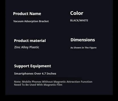 Car Phone Holder Vacuum Magnetic Phone Stand 360° rotatable