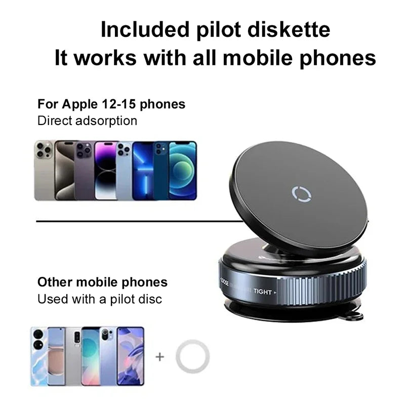 Car Phone Holder Vacuum Magnetic Phone Stand 360° rotatable